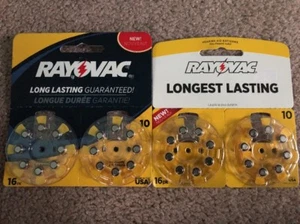 NIP Rayovac Type 10 Hearing Aid Batteries 2x 16 Pack (32 Total) - Picture 1 of 5