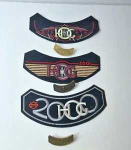 Lotto 2009, 2000 e 2001 HOG Road toppe e spille Harley Davidon - Foto 1 di 2