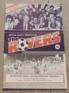 1987-88 (Dec) Raith Rovers v Meadowbank Thistle- Scottish Division One - Picture 1 of 2