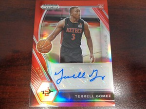 2021 Prizm Draft Picks Terrell Gomez AUTO #'ed 140/199 RED Prizm ROOKIE CARD