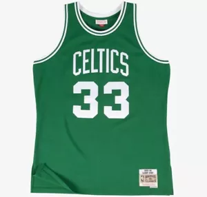 Camiseta deportiva para hombre Mitchell & Ness Larry Bird verde Boston Celtics 1985/86 Swingman - Imagen 1 de 6