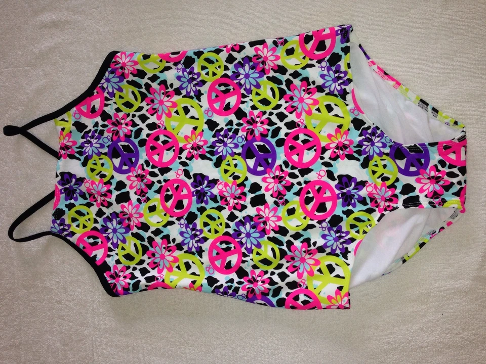 Girls 1 Pc Swimsuit Op Ocean Pacific XL 14-16 Racerback Maillot Upf 50+ - Image 1 of 2