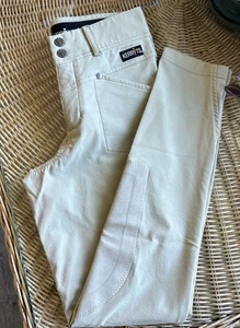 Kerrits calzoni da equitazione bambini ragazze marrone zip caviglia taglia XL vendita al dettaglio $85 molto belli! - Foto 1 di 7