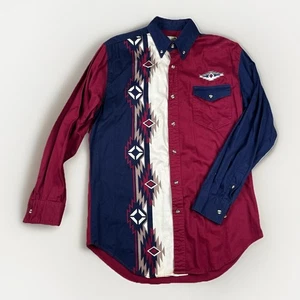 Vintage Express Riders Shirt Sz M Western Southwestern Embroidered L/S Button Up - Picture 1 of 10