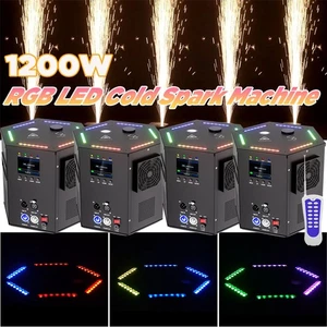 1200W RGB LED Cold Spark Machine Party Stage Sparkle DJ Party Show With Remote - Picture 1 of 20