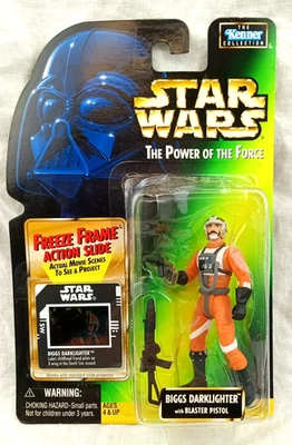 Figura de acción nueva en caja - Kenner Green Star Wars Power of the Force Biggs Darklighter Foto 1 de 2
