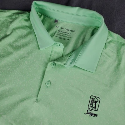 Camisa polo de golf Under Armour 2XL TPC Sawgrass Playoff para hombre verde menta Foto 1 de 4