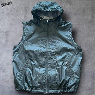 Vintage GAP Vest Mens Extra Large Black Hooded Windbreaker Nylon Mesh 00s Y2K - Image 1 of 4