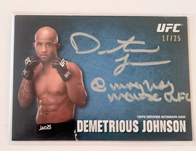 Demetrious Johnson 2013 Topps UFC Knockout # 17/25 @utograph Mighty Mouse Auto - Image 1 of 2