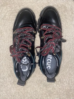 Zapatos torpes Circus Sam Edelman para mujer talla 10 plataforma negra charol Foto 1 de 4