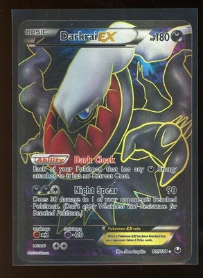 2012 Pokemon Black & White Dark Explorers Full Art Darkrai EX 107/108 Holo Rare - Image 1 of 2