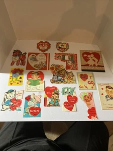 Lot Of 16 Vintage Valentines Bear, Mouse, Turkey, Frog, Horse - Picture 1 of 16