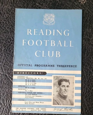 Programme Reading v Watford  1950 / 1951 Division 3 South @ Elm Park - Image 1 of 4