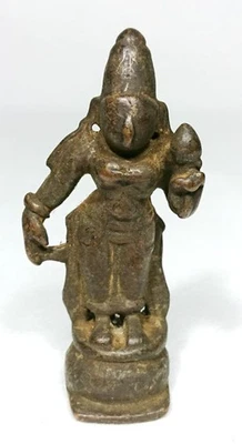 Antique Indian Bronze Devi/Lakshmi Goddess Votive Figure 17th/18thC Hindu - Image 1 of 4