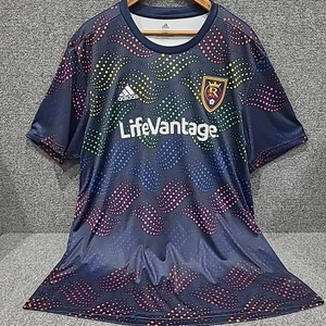 adidas Real Salt Lake MLS Soccer Jersey LifeVantage Men's size 2XL Blue - Picture 1 of 11
