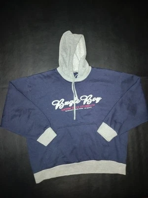 Sudadera Bugle Boy Para Hombres XL Azul Gris Pullover Sudadera con Capucha Denim Ropa Deletrear Foto 1 de 4