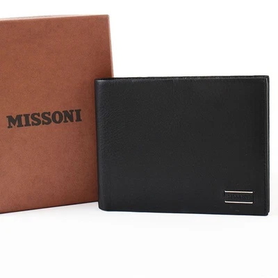 MIssoni Mei25026 складного бумажника кожаный мужской черный ограниченного тиража популярные товары - Изображение 1 из 4