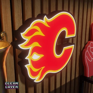 Calgary Flames Led Light Box NHL Sports Bar Light Display Wall Sign - Bild 1 von 5