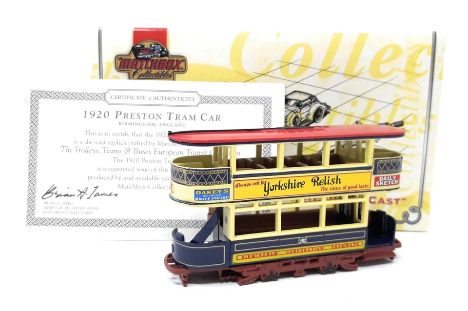 Matchbox YET01 Preston Tram Car Birmingham 1920 1:87 Modelli di ieri MoY - Immagine 1 di 1