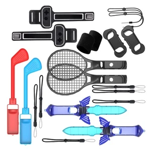 12PCS Switch Sports Include Comfort Grip Tennis Racket Golf Club Sword Leg Strap - Picture 1 of 8