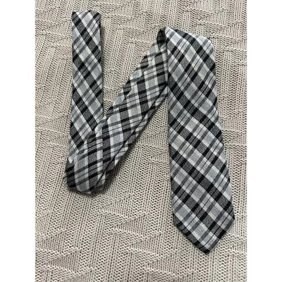 Corbata Ben Sherman seda a cuadros negra Foto 1 de 4