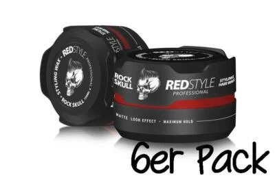 55,5€/1 L 6x Redstyle Haarwachs Hard Skull Rot 150 ml