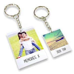 Photo Keyring Keychain Personalised Personalized Image Instant Film Gift Idea - Picture 1 of 4