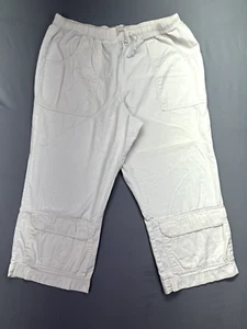 Motherhood Maternity Cargo Capris Pant White Size Large - Picture 1 of 14