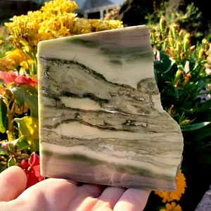 Piedra Infinita Serpentina Grande Semi Pulida Cristal Natural Piedra Preciosa - Imagen 1 de 9
