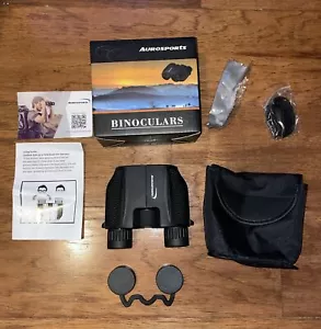 Aurosports 10x25 Folding High Powered Binoculars New Open Box - Picture 1 of 3