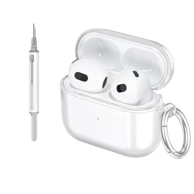 Clear Case for Airpods 4 4th Generation Case Cover  with Cleaning kit - Image 1 of 4