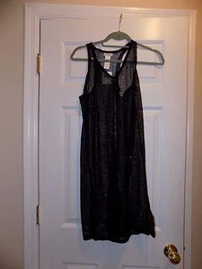 Calvin Klein Women's Mesh Tank Cover Up Dress, Ck Black, Medium - Picture 1 of 4