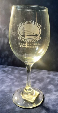 2021-22 NBA Champions Golden State Warriors 20 oz stemmed wined glass goblet Cover