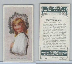 C6 Imperial Tobacco, Children Of All Nations, 1924, #44 Switzerland