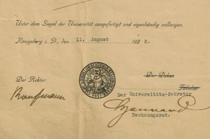 Autogramm Walter Kaufmann (1871-1947) Physiker Königsberg Relativitätstheorie - Bild 1 von 6