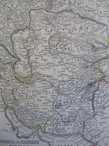 Persia Iran Afghanistan Baluchistan Turkestan c. 1850 Chapman engraved map - Picture 1 of 4