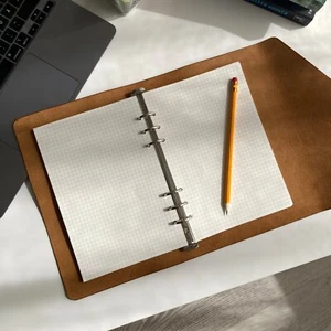 A5 Ringbuch Notizbuch Planner Binder Premium Leder Skizzenbuch Tagebuch Gravur - Bild 1 von 8