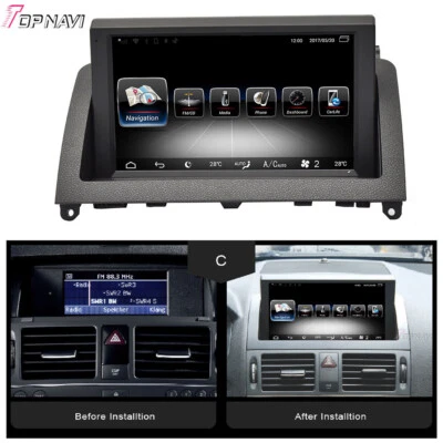 Android 12.0 Car Video Player for Benz C-W204 2007-2011 Carplay DSP GPS FM Radio - Image 1 of 4