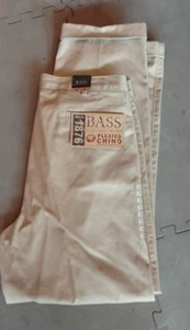 GH BASS Men's 36 x 32 Khaki Pleated & Cuffed Pants Chinos NWT - Picture 1 of 7