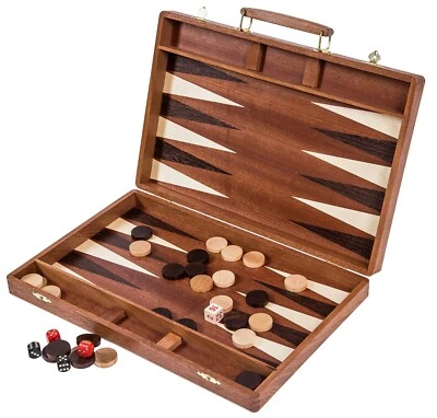 SQUARE - Backgammon aus Holz - 38 MAHAGONI Exclusive - Brettspiel aus Holz - Bild 1 von 3