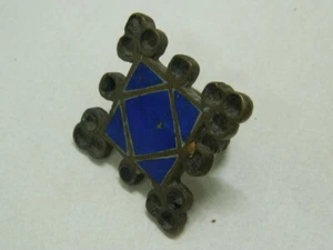 Vintage Brass Ring With Lapis Lazuli Stone more then 50 Years Old #BE1198 - Bild 1 von 5