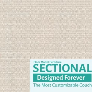 Sectional Seat Cover - Seashell Solid Polylinen - Floor Model - Cover Only - Picture 1 of 2