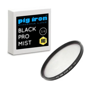 Pro Mist Filter 1/4 82mm PIG IRON Black Cine Soft Focus Diffuser Highlight . - Picture 1 of 18