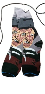 NIGHTMARE on ELM STREET PAIR CREW CUT SOCKS Men's 6-12 Horror Slasher The Rev's - Picture 1 of 12