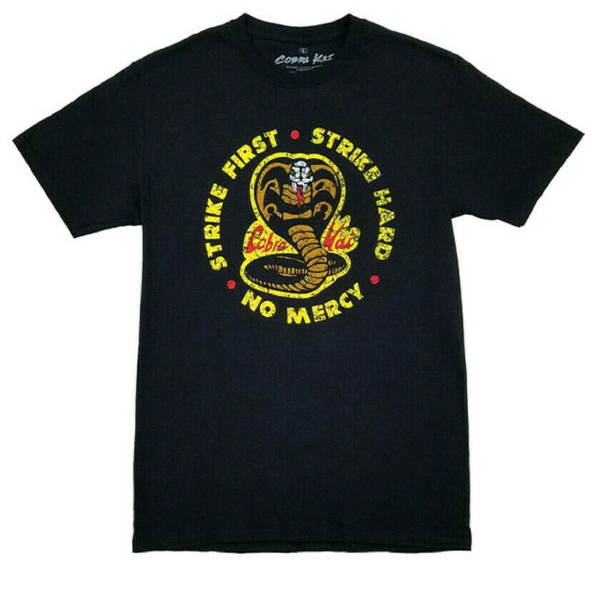 Camiseta negra First Strike Cobra Kai para hombre - Nueva con etiquetas Foto 1 de 1