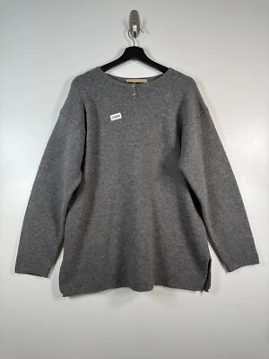 Suéter De Colección Y2K Abercrombie & Fitch Hombres Henley Tejido Abuelo Gris Talla 22.5x29.5 Foto 1 de 4