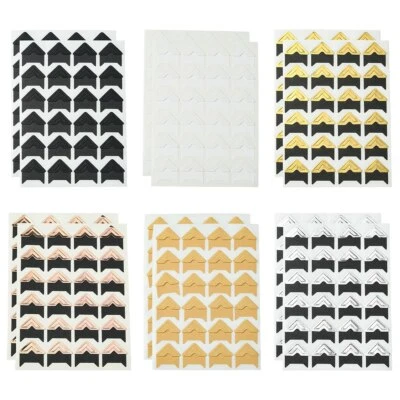 12 Hojas Retro Foto Imagen Esquina Autoadhesiva Adhesiva Foto Montaje Esquina Foto 1 de 4