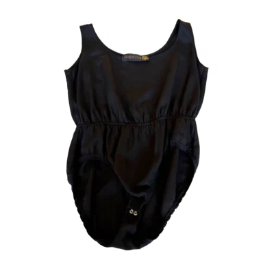 Donna Karan New York - Body 100% Seda Negro Sin Mangas Una Pieza Talla Pequeña Foto 1 de 4
