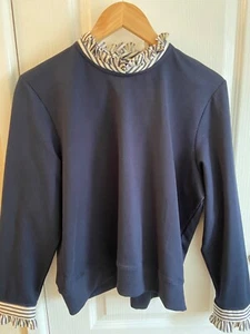 navy frilled top size 14 - Picture 1 of 5