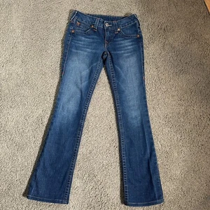 TRUE RELIGION Women's Jeans Size 27 Y2K Denim BECKY Vintage Low Rise - Picture 1 of 13